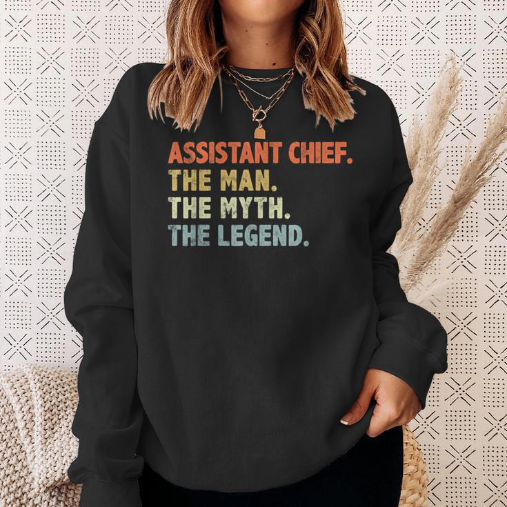Assistant Fire Chief Man The Myth Legend Gifts Firefighter Sweatshirt Gifts for Her