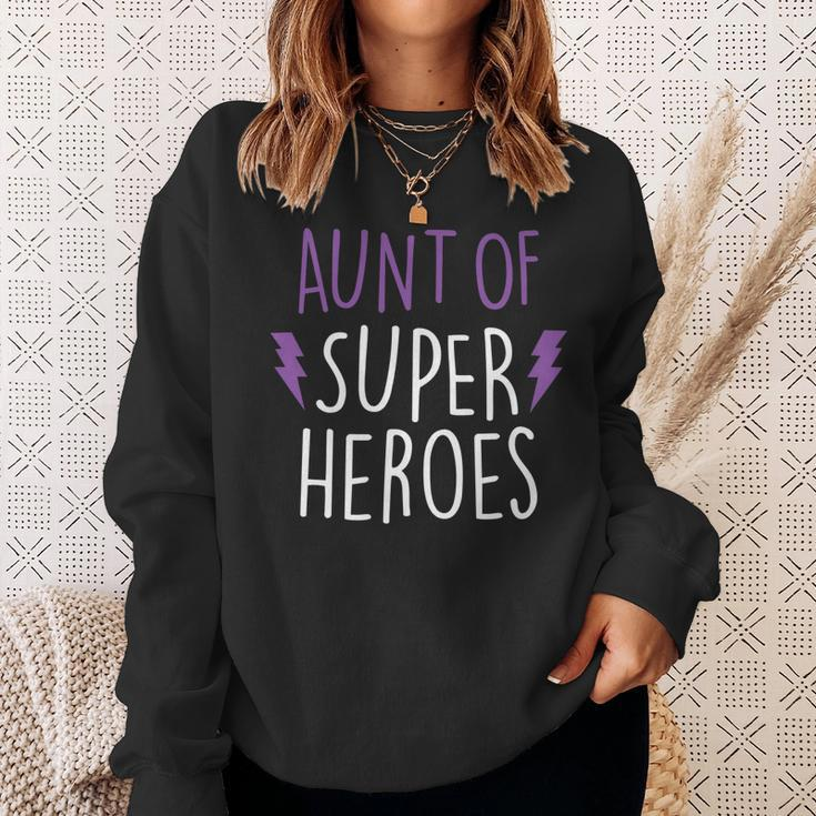 Aunt Of Super Heroes Funny Aunt Gift Sweatshirt Gifts for Her