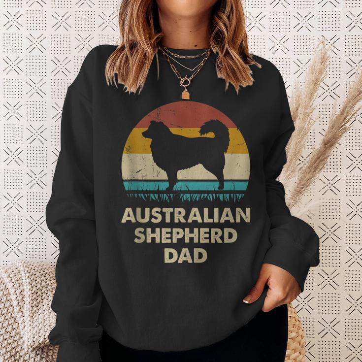 Australian Shepherd Dad Gift For Men Aussie Dog Vintage Sweatshirt Gifts for Her