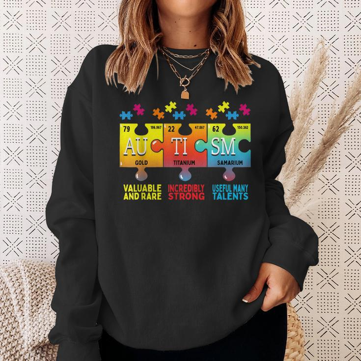 Autism Awareness Puzzle Chemical Elements Sweatshirt Gifts for Her