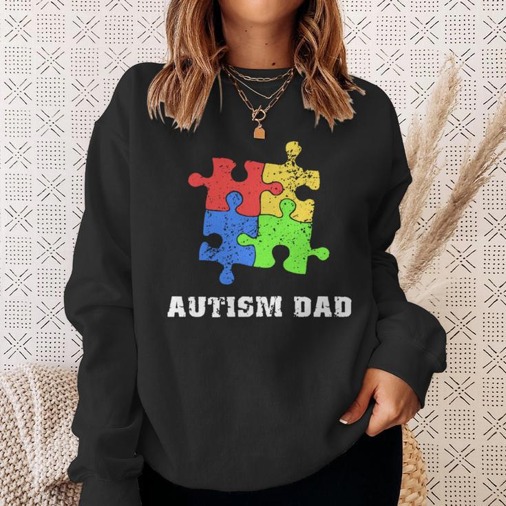 Autism DadEducate Love Support Gift Sweatshirt Gifts for Her