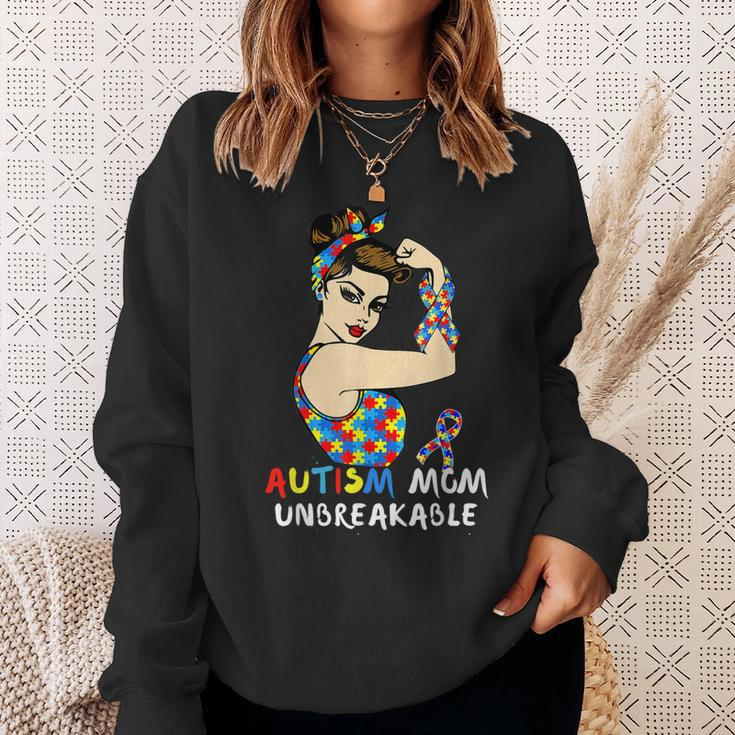 Autism Mom Unbreakable Autism Awareness Month Sweatshirt Gifts for Her