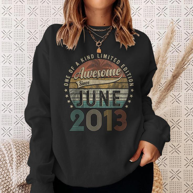 Awesome Since June 2013 10Th Birthday Gifts For 10 Year Old Sweatshirt Gifts for Her