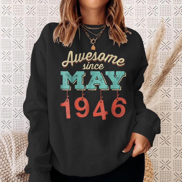Awesome Since May 1946 Awesome 72Nd Birthday GiftSweatshirt Gifts for Her