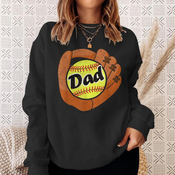 Awesomme Daddy Softball Dad Baseball Fans Gift Sweatshirt Gifts for Her