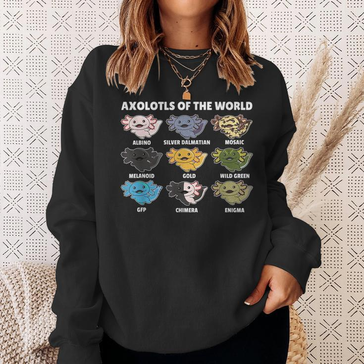 Axolotls Of The World Sweet Animals Kawaii Axolotl Sweatshirt Gifts for Her