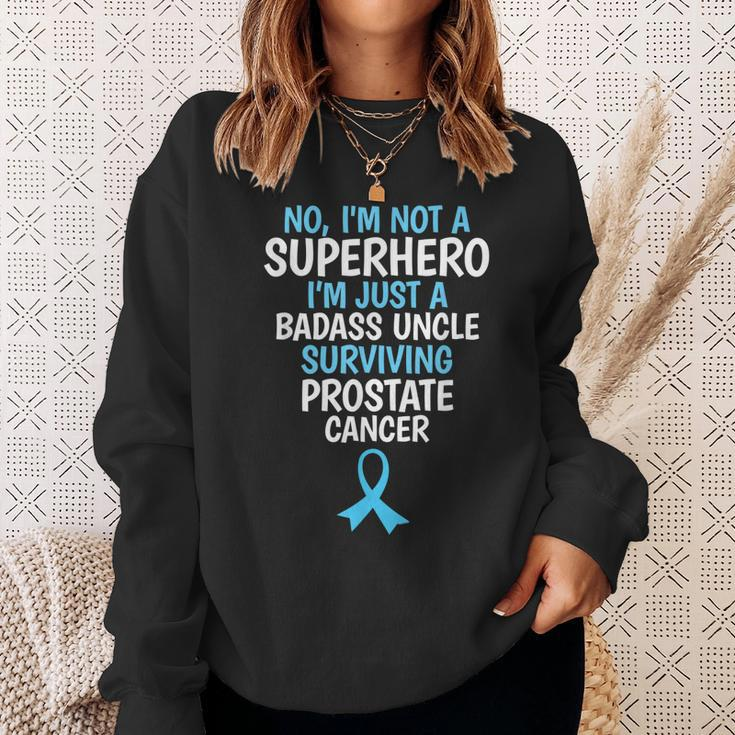 Badass Uncle Surviving Prostate Cancer Quote Funny Sweatshirt Gifts for Her