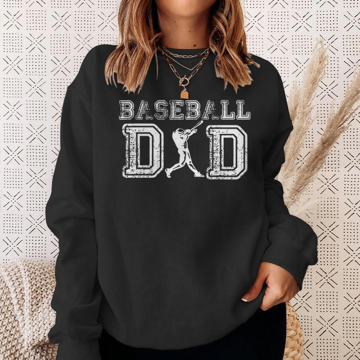 Baseball Dad Fathers Day Gift For Daddy Papa Father Sweatshirt Gifts for Her