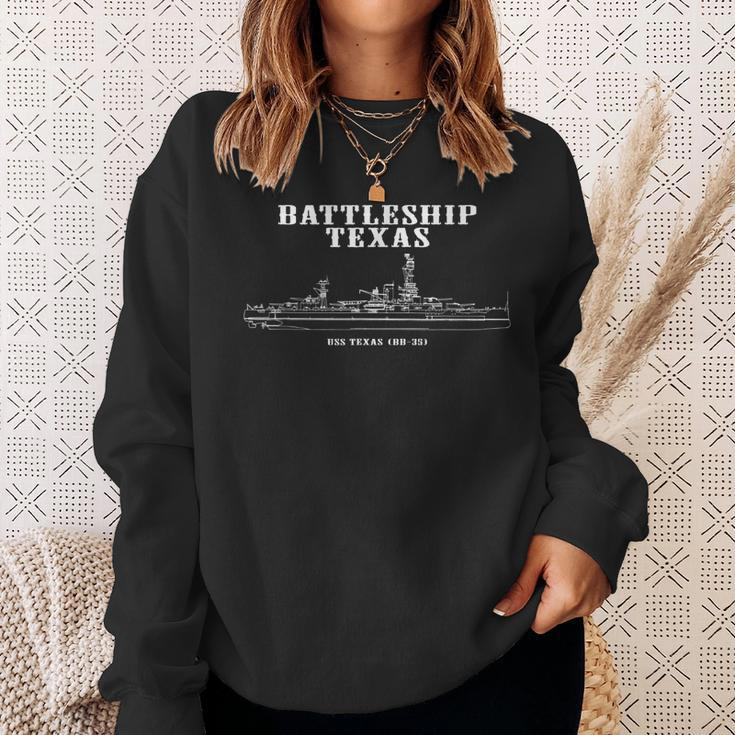 Battleship Texas Uss Texas Bb-35 Sweatshirt Gifts for Her
