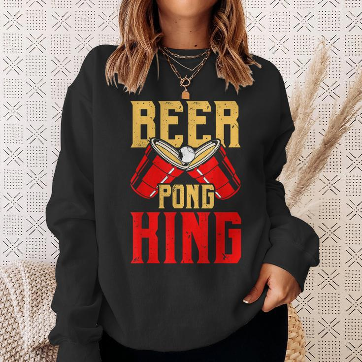 Beer Pong King Alkohol Trinkspiel Beer Pong V2 Sweatshirt Geschenke für Sie