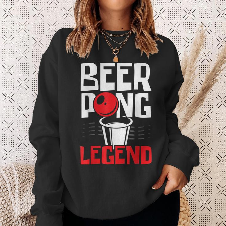 Beer Pong Legend Alkohol Trinkspiel Beer Pong V2 Sweatshirt Geschenke für Sie