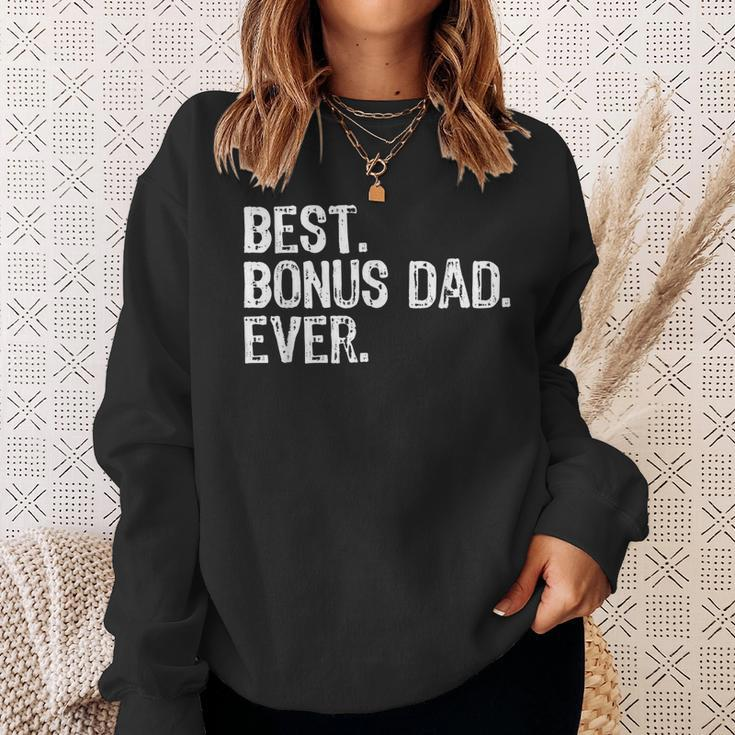 Best Bonus Dad Ever Stepdad Gift Halloween Sweatshirt Gifts for Her