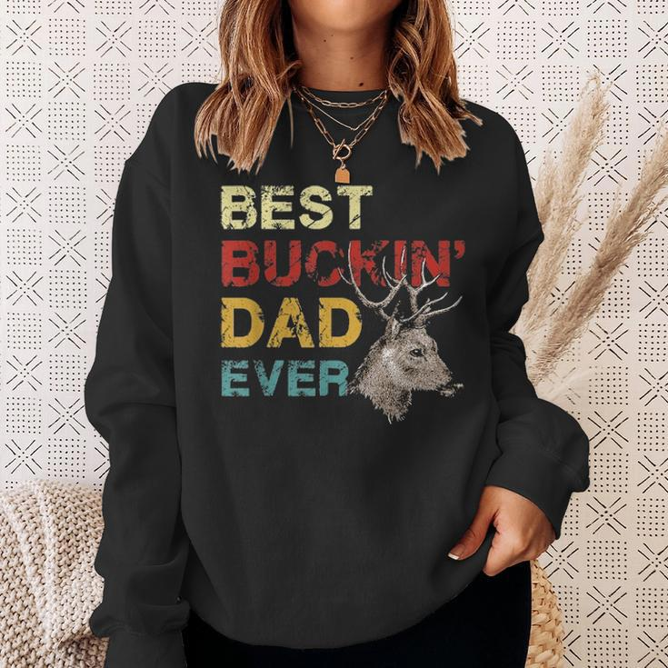 Best Buckin Dad Ever Deer Hunting Fathers Day Gift V3 Sweatshirt Gifts for Her