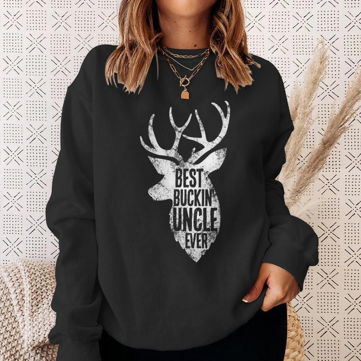 Best Buckin Uncle Ever Greatuncle Funny Deer PunSweatshirt Gifts for Her
