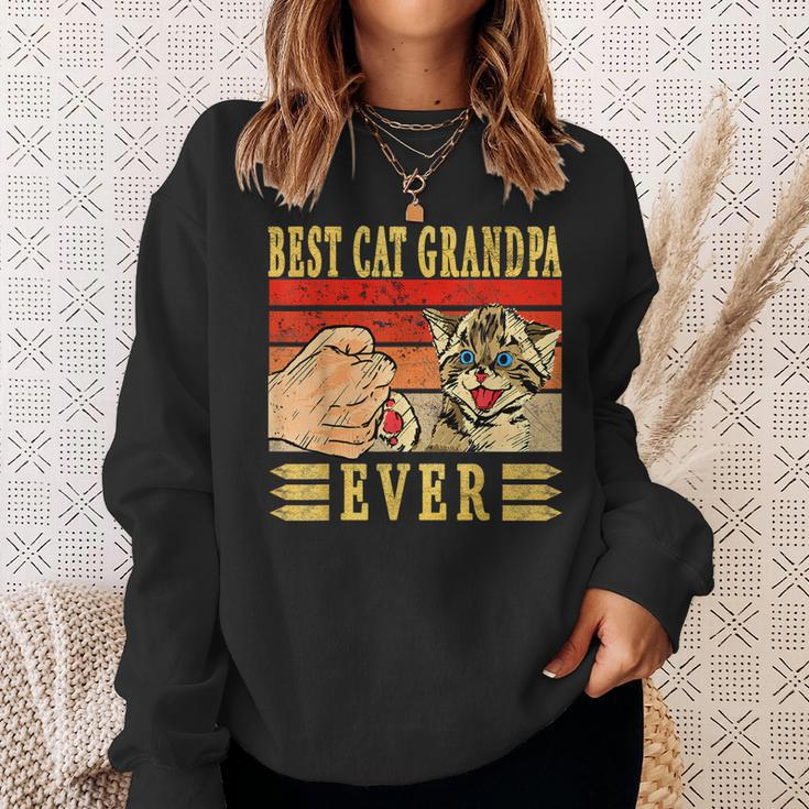 Best Cat Grandpa Ever Katzen Opa Vatertag Geburtstag Katze Sweatshirt Geschenke für Sie