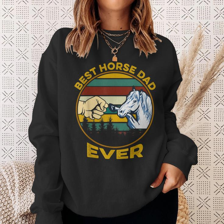 Best Horse Dad Ever Vintage Fathers Day Sweatshirt Gifts for Her