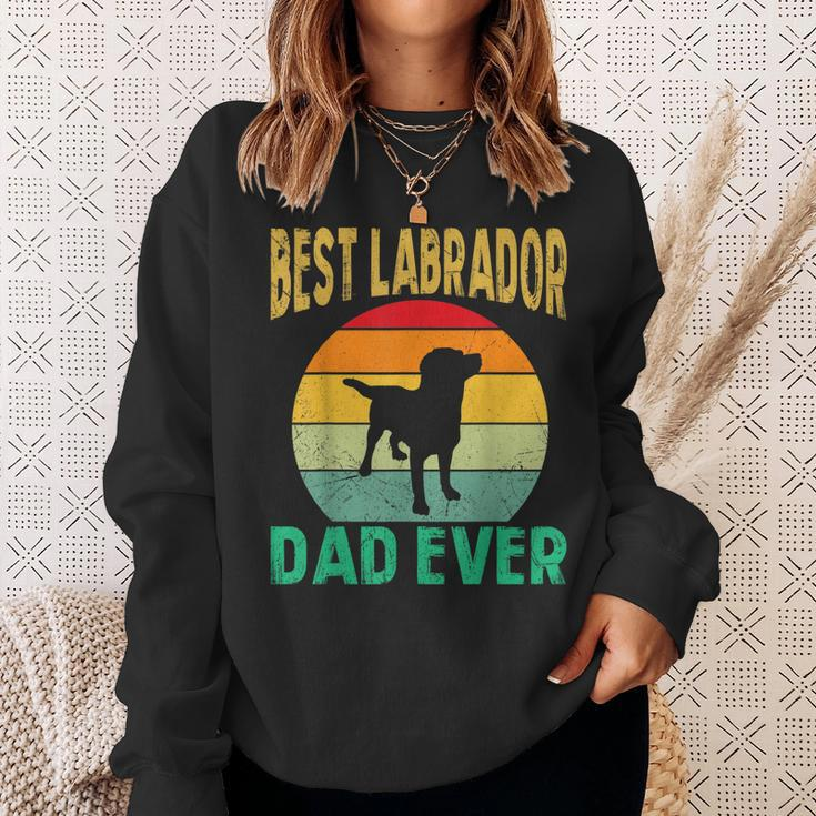 Best Labrador Dad Ever Lab Father Retro Vintage Lab Dad Sweatshirt Gifts for Her