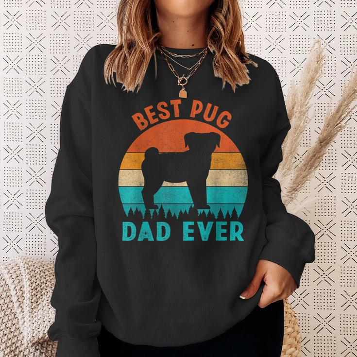 Best Pug Dad Ever Funny Gifts Dog Animal Lovers Walker Cute Sweatshirt Gifts for Her