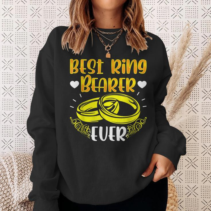 Best Ring Dude Ever Wedding Bearer Ring Carrier Sweatshirt Gifts for Her