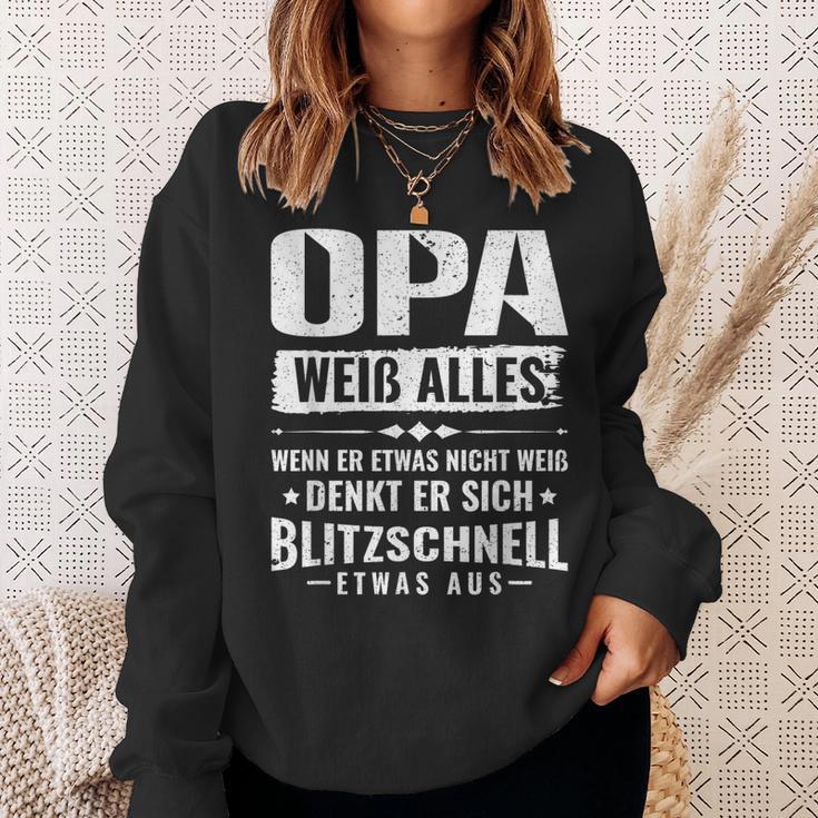 Bester Opa Großvater Der Welt Opa Weiß Alles Sweatshirt Geschenke für Sie