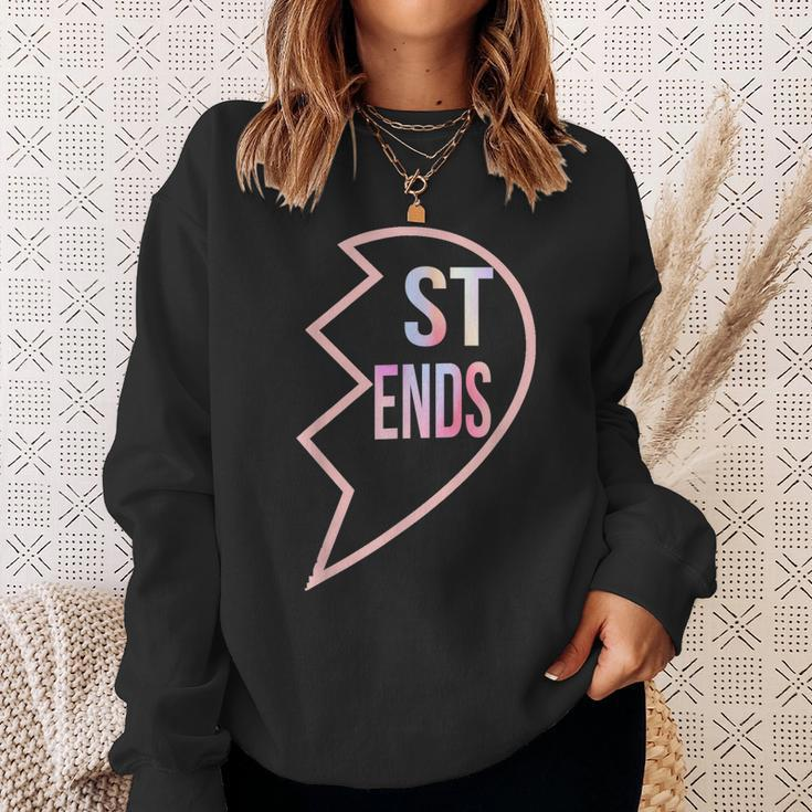 Bff 1 Heart In 2 Best Friends Matching 2Nd Part Sweatshirt Gifts for Her