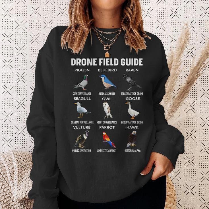 Birds Drone Field Guide They Aren’T Real Sweatshirt Gifts for Her