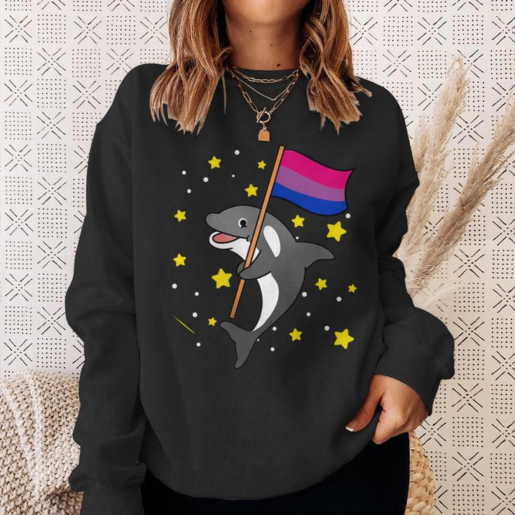 Bisexual Pride Orca Bisexual Sweatshirt Gifts for Her