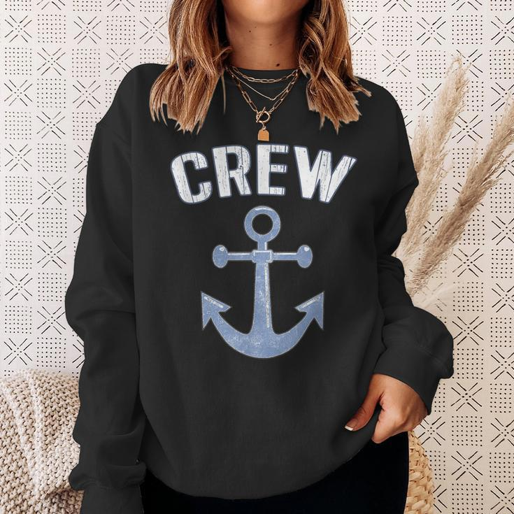 Boating Captain Crew Pontoon Nautical Gift Sailing Anchor Sweatshirt Gifts for Her