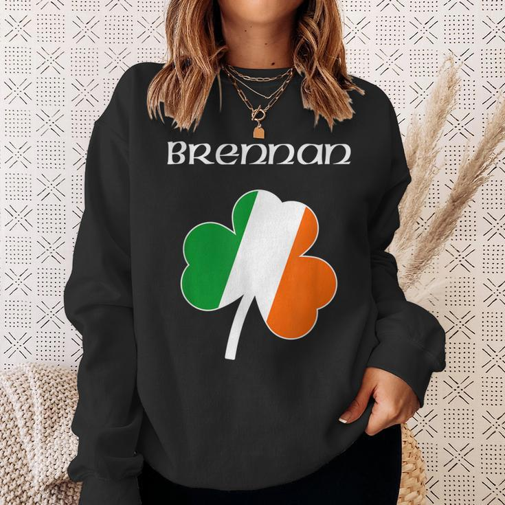 BrennanFamily Reunion Irish Name Ireland Shamrock Sweatshirt Gifts for Her