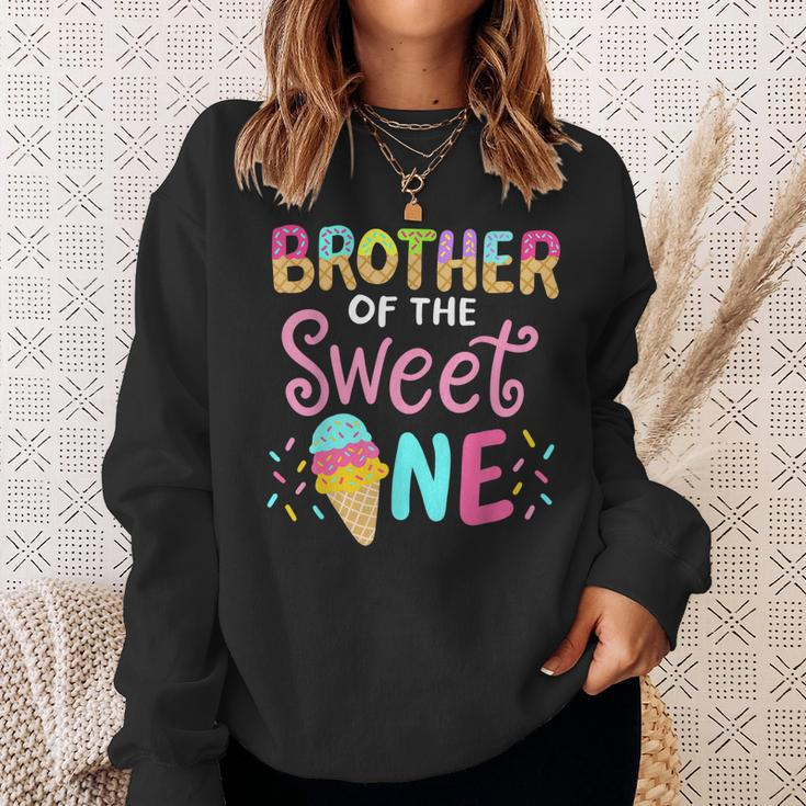 Brother Of Sweet One Birthday Matching Family Ice Cream Sweatshirt Gifts for Her