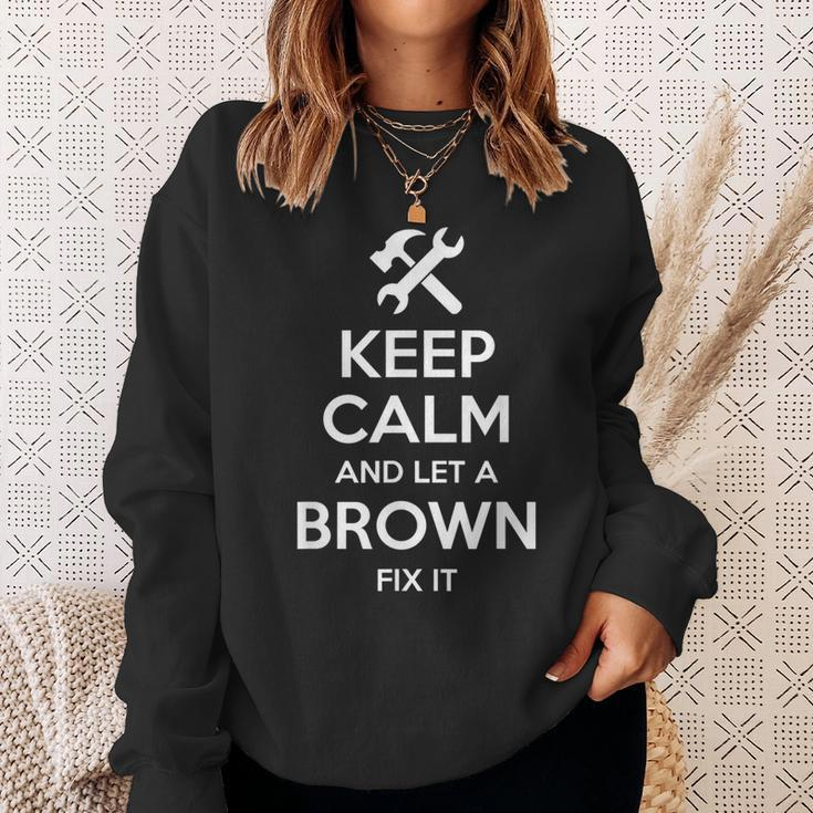 Brown Funny Surname Birthday Family Tree Reunion Gift Idea Sweatshirt Gifts for Her