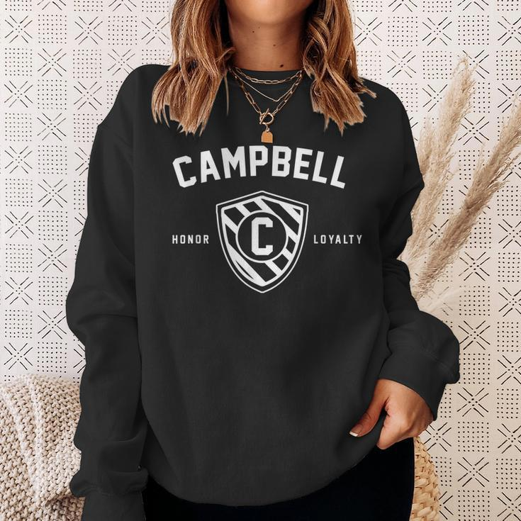 Campbell Family Shield Last Name Crest Matching  Men Women Sweatshirt Graphic Print Unisex Gifts for Her
