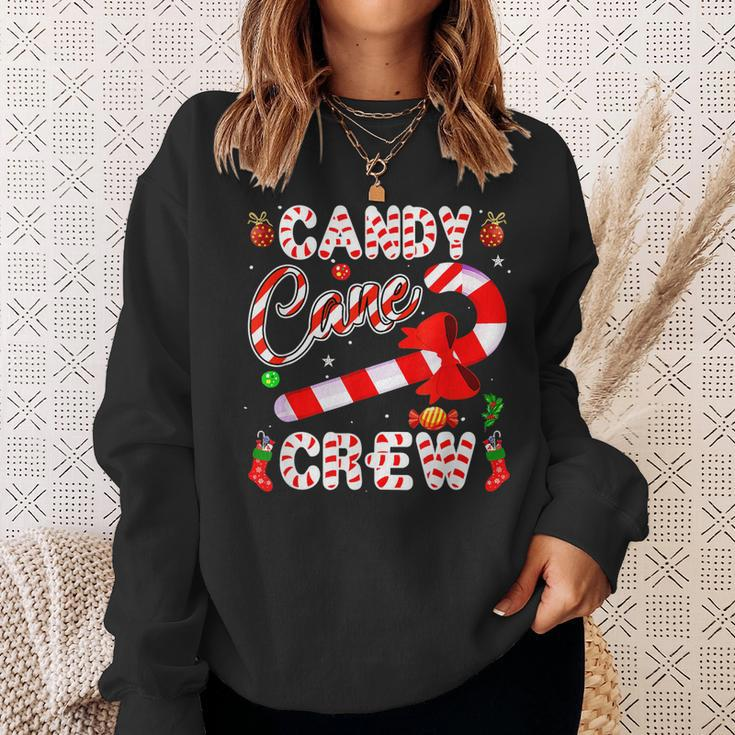 Candy Cane Crew Funny Christmas Candy Lover X Mas Pajama Men Women Sweatshirt Graphic Print Unisex Gifts for Her