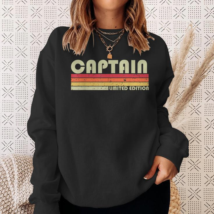 Captain Funny Job Title Profession Birthday Worker Idea Sweatshirt Gifts for Her