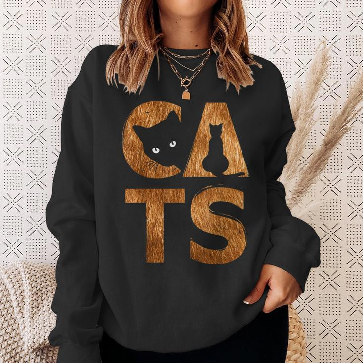 Cats Katzen- Liebe Besitzer Freund Statement Niedlich Sweatshirt Geschenke für Sie