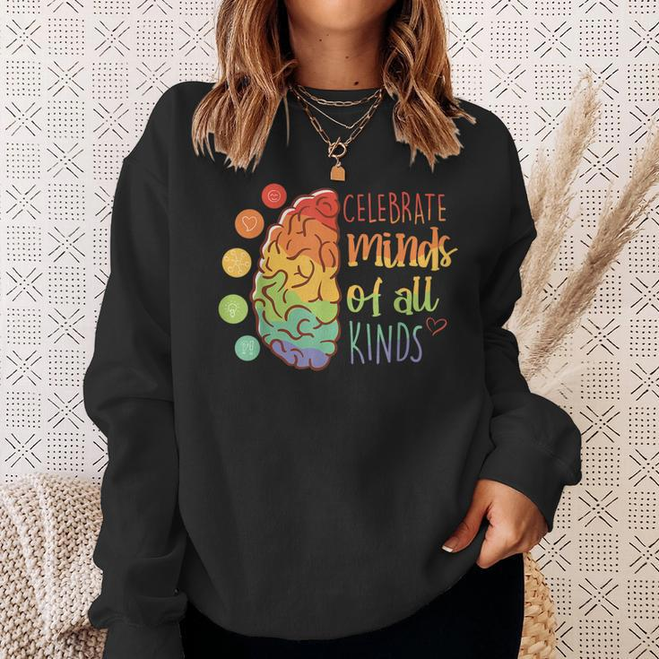 Celebrate Minds Of All Kinds Mental Health Matters Sweatshirt Gifts for Her