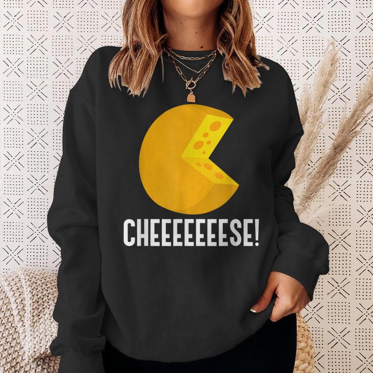 Cheeeeese Ironisches Zitat Käserei Bio-Lebensmittel Sweatshirt Geschenke für Sie