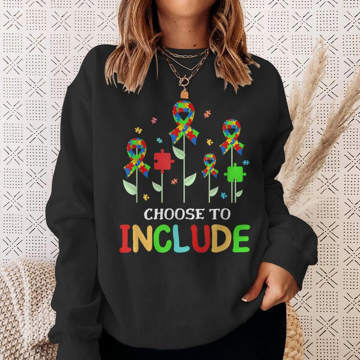 Choose To Include Special Education Teacher Autism Awareness Sweatshirt Gifts for Her