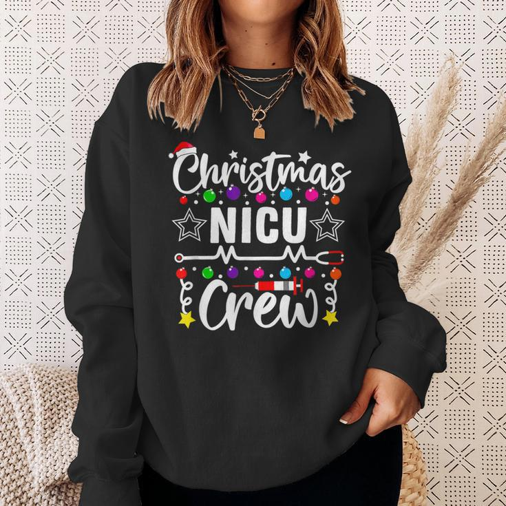Christmas Nicu Crew Nurse Doctor Tech Neonatal Icu Squad V2 Men Women Sweatshirt Graphic Print Unisex Gifts for Her