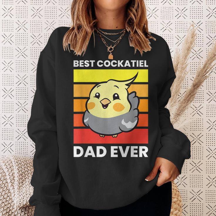 Cockatiel Papa Best Cockatiel Dad Ever Love Cockatiels Sweatshirt Gifts for Her
