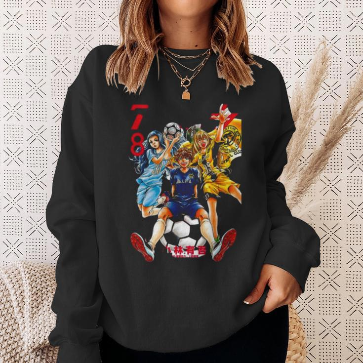 Colored Design Aoashi Anime Sweatshirt Gifts for Her