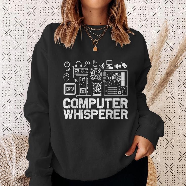 Computer Whisperer It Tech Support Nerds Geek V2 Sweatshirt Gifts for Her