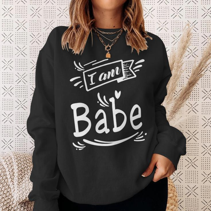 Couple Funny I Am Babe - Mens Standard Sweatshirt Gifts for Her