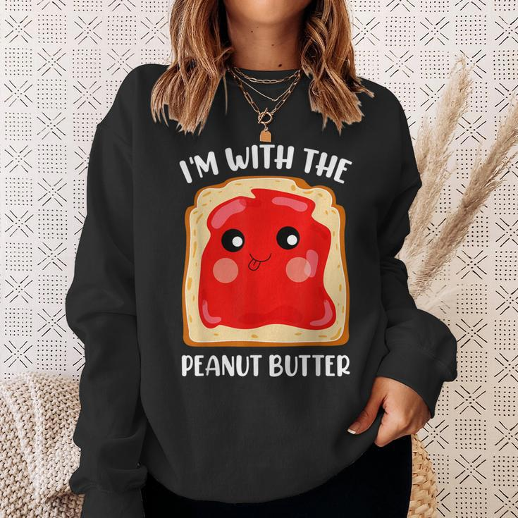 Couple Peanut Butter And Jelly Im With The Peanut Butter Sweatshirt Gifts for Her