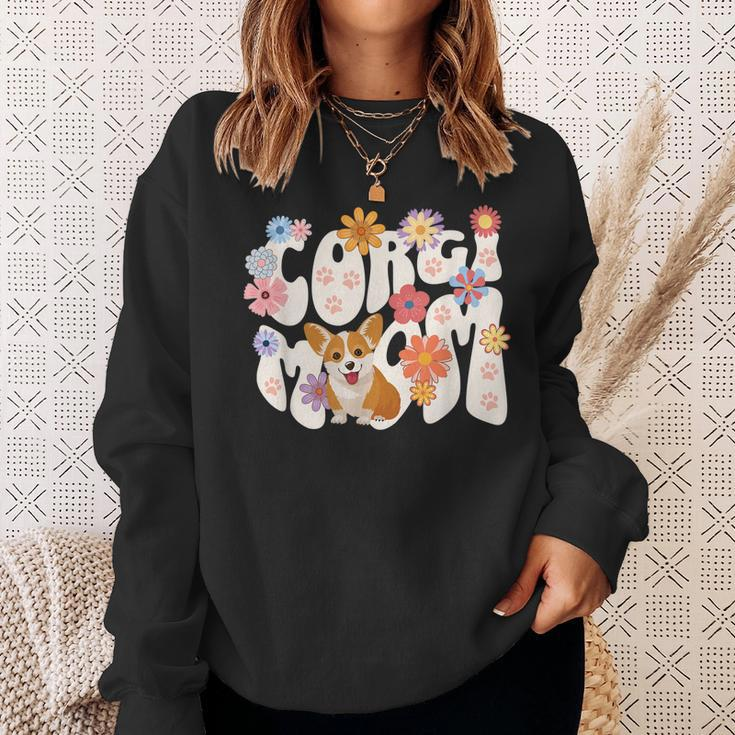 Cute Corgi Dog Mom Design Women Sweatshirt Gifts for Her