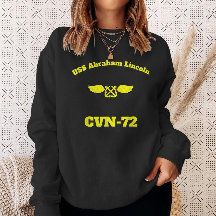 Cvn-72 Uss Abraham Lincoln Aircraft Abe Carrier Print Sweatshirt Gifts for Her