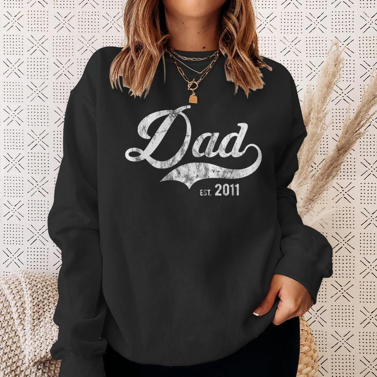 Dad Est 2011 Worlds Best Fathers Day Gift We Love Daddy Sweatshirt Gifts for Her