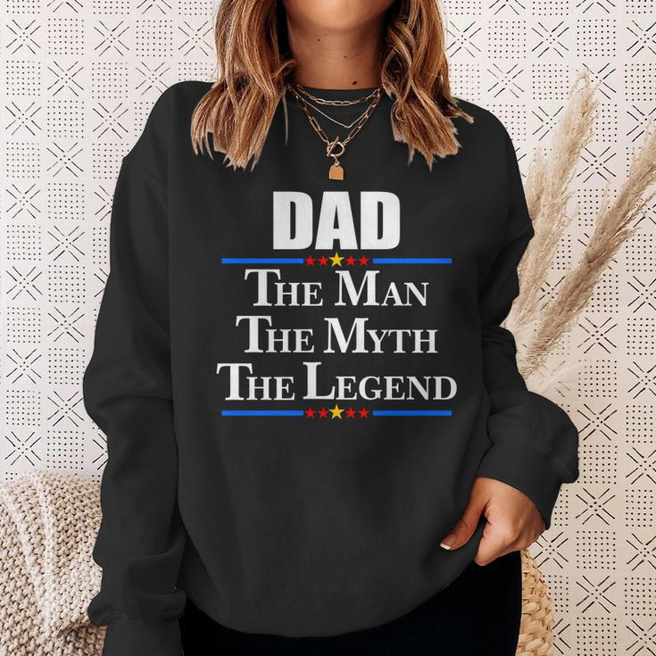 Dad The Man The Myth The Legend Stars Sweatshirt Gifts for Her