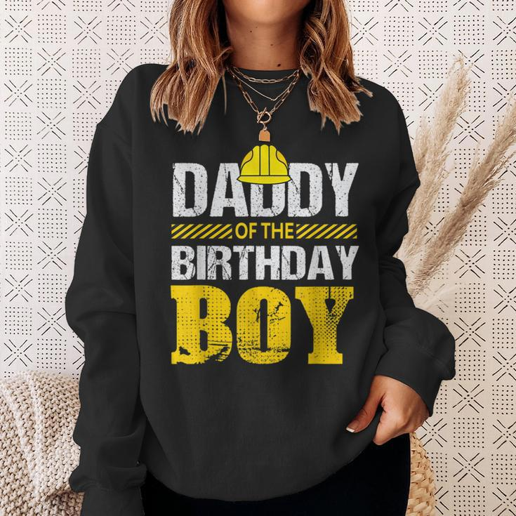Daddy Of The Birthday Boy Construction Family Matching Sweatshirt Gifts for Her