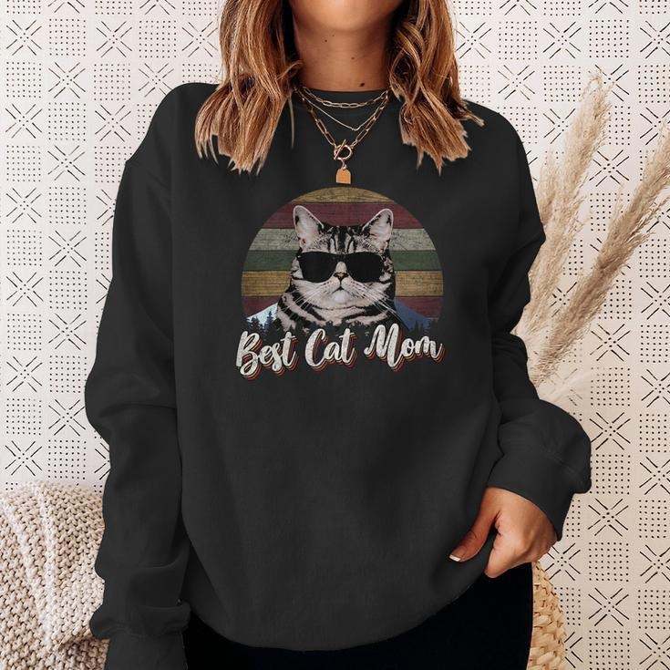 Damen Beste Katzenmutter Aller Zeiten Sweatshirt für Katzenliebhaberinnen Geschenke für Sie